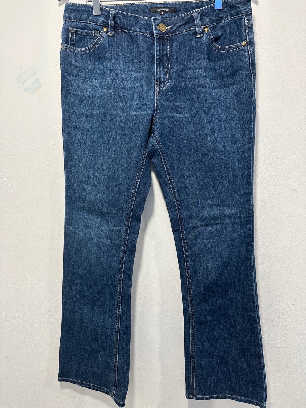 Daisy Fuentes Dark Indigo Wide Leg Jeans 232